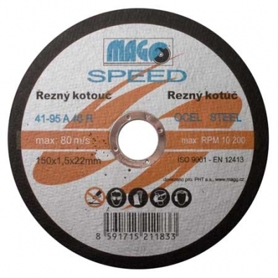 Rezný kotúč na kov 150x1,5x22mm MAGG SPEED