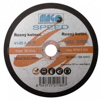 Rezný kotúč na kov 180x2,0x22mm MAGG SPEED