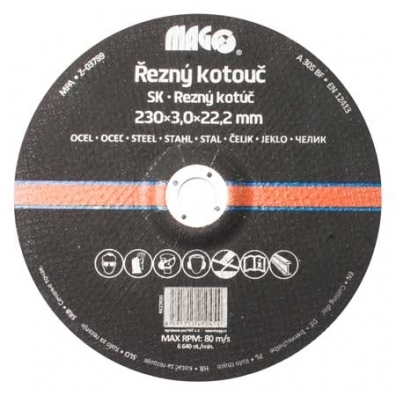 Rezný kotúč na kov 230x3,0x22,2mm