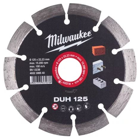 Milwaukee Diamantový kotúč DUH 125 x 22,2mm - 1ks