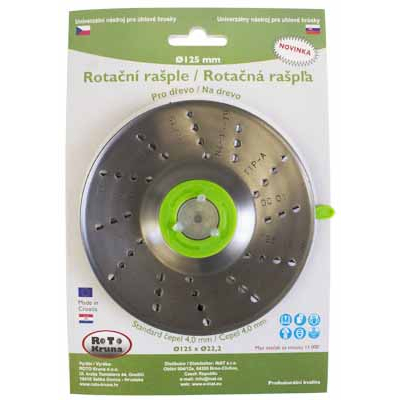 ROTO - Rotačná rašple 125x22,2mm - 4,0mm - čepeľ