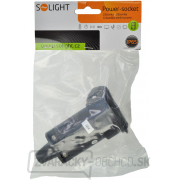 Gumová zásuvka Solight, odolná proti vlhkosti a prachu, rovná, IP65, čierna Náhľad