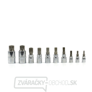 Zástrčné hlavice Torx GEKO 1/4”, 3/8”, 1/2”, M4-M18, súprava 10ks Náhľad