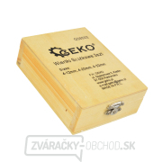 Vrtáky stupňovté GEKO, sada 3ks, 4-12mm, 4-20mm, 4-32mm, drevená kazeta, TiN Náhľad