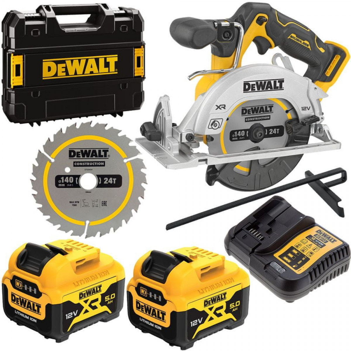 Aku bezuhlíková kotúčová píla DeWALT DCS512P212V