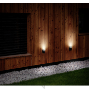 Solight LED vonkajšie nástenné osvetlenie Potenza, 1x GU10, čierna Náhľad
