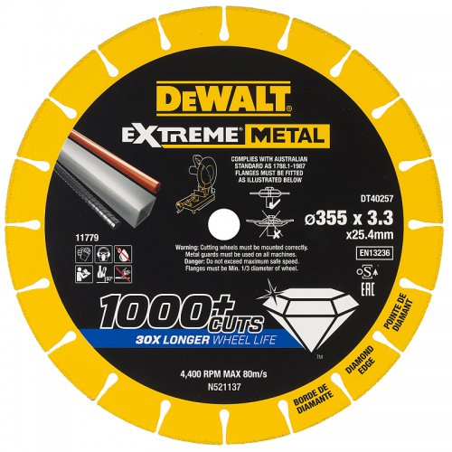 Diamantový kotúč EXTREME METAL 355 mm DeWALT DT40257