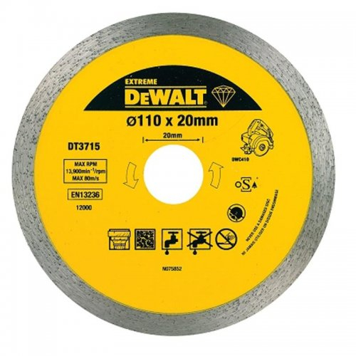 Diamantový nôž pre rezačku obkladačiek DWC410 na rezanie žuly 110x20mm DeWALT DT3715