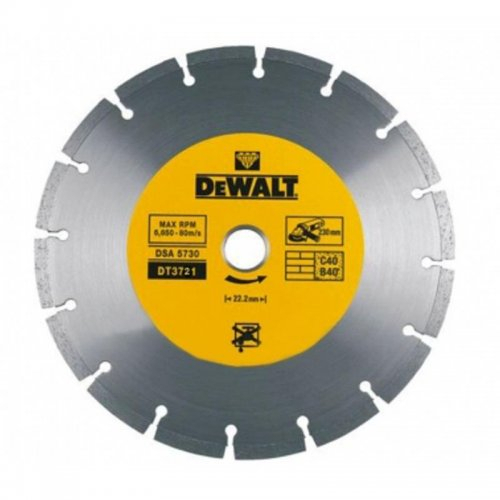 Profi karbidový kotúč na rezanie betónu a tehál za sucha 180x22,2 mm DeWALT DT3721