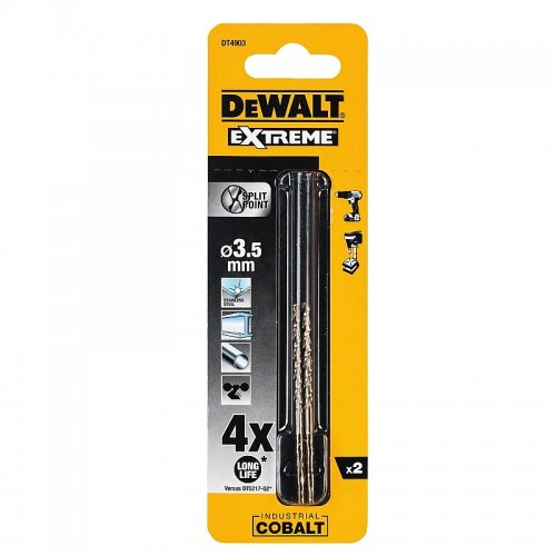 HSS-E COBALT 3,5x70mm (2ks) DeWALT DT4903