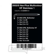 Wera 022699 Nástrčné kľúče 3950/9 Hex-Plus 1,5 ÷ 10 mm Multicolour HF Stainless 1, funkcia držania, nerezová oceľ (sada 9 dielov) Náhľad