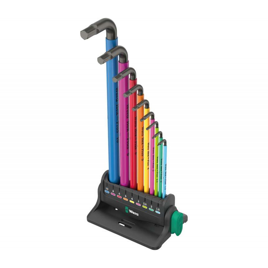 Wera 133165 Nástrčné kľúče 950/9 Hex-Plus Multicolour 3, BlackLaser (sada 9 ks)