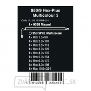 Wera 133165 Nástrčné kľúče 950/9 Hex-Plus Multicolour 3, BlackLaser (sada 9 ks) Náhľad