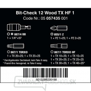 Wera 057435 Skrutkovacie bity 1/4" Bit-Check 12 Wood TX HF 1 (sada 12 kusov) Náhľad