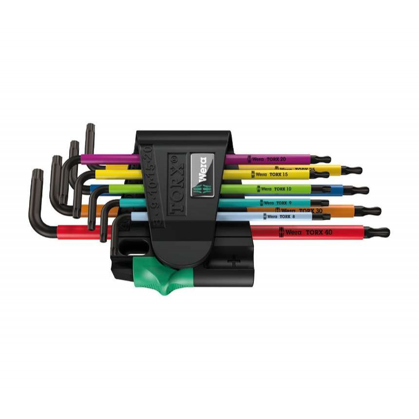 Wera 024335 Nástrčné kľúče Torx 967/9 TX BO Multicolour 1, BlackLaser (sada 9 ks)