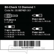 Wera 057421 Bit-Check 12 Diamond 1 s držiakom 889/4/1 K (sada 12 kusov) Náhľad