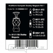 Wera 008883 Skrutkovač s račňou Kraftform Kompakt Stubby Magazin RA 1 (sada 6 ks) Náhľad