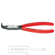 Kliešte na poistné krúžky 170 mm, vnútorne zahnuté. Knipex - 44 21 J21 - DIN 5256 D. Leštené, potiahnuté plastom Náhľad