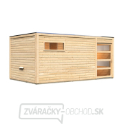 Fínska sauna KARIBU HYGGE (86314) natur s predsieňou LG1977 Náhľad