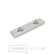 Neodymový magnet s otvormi na skrutky 40x10x5mm (2) Náhľad