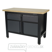 Pracovný dielenský stôl Matabro MB-TSK5422-L | 2 zásuvky | 2 skrinky | 1200 x 600 x 860 - 900 mm gallery main image
