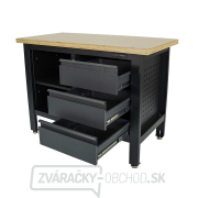 Pracovný dielenský stôl Matabro MB-TSK5403-L | 3 zásuvky | 1 polica | 1200 x 600 x 860 - 900 mm Náhľad