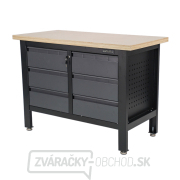 Pracovný dielenský stôl Matabro MB-TSK5406-L | 6 zásuviek | 1200 x 600 x 860 - 900 mm gallery main image