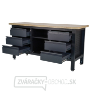 Pracovný dielenský stôl Matabro MB-TSK7506-L | 6 zásuviek | 1 polica | 1690 x 600 x 860 - 900 mm Náhľad