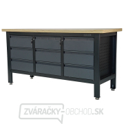 Pracovný dielenský stôl Matabro MB-TSK7509-L | 9 zásuviek | 1690 x 600 x 860 - 900 mm gallery main image