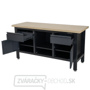 Pracovný dielenský stôl Matabro MB-TSK7522-L | 2 zásuvky | 2 skrinky | 1 polica | 1690 x 600 x 860 - 900 mm Náhľad