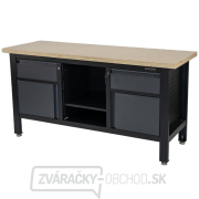 Pracovný dielenský stôl Matabro MB-TSK7522-L | 2 zásuvky | 2 skrinky | 1 polica | 1690 x 600 x 860 - 900 mm gallery main image