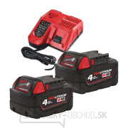 Milwaukee M18 NRG-402, 2x batéria M18 B4 + nabíjačka M12-18 FC, 4933459215 gallery main image