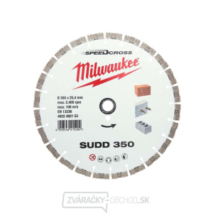 Diamantový brúsny kotúč Milwaukee SUDD 350 mm - tichý gallery main image