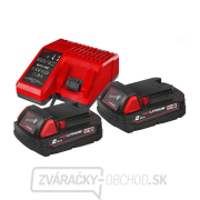 Milwaukee M18 NRG-202, 2x batéria M18 B2 + nabíjačka M12-18 C, 4933459213 gallery main image