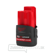 Akumulátor Milwaukee M12 HB2.5 (12 V / 2,5 Ah), M12 REDLITHIUM, vysoký výkon, 4932480164 gallery main image