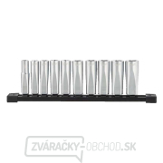 Nástrčné hlavice 3/8" šesťhran 10 ÷ 19 mm Milwaukee 4932492510 - chrómované, predĺžené (sada 10 ks) gallery main image