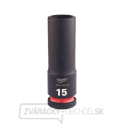 1/2" rázová nástrčná hlavica Milwaukee Shockwave™ 15 mm, predĺžená gallery main image