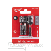 Nárazové adaptéry Milwaukee Shockwave™ 1/4" na 1/4 ÷ 1/2" (sada 3 ks) Náhľad