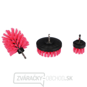 Sada kief na vŕtačku na čistenie auta CAR DETAILING DRILL BRUSH PINK 3, 3ks SIXTOL gallery main image