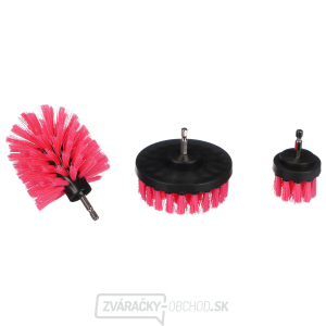 Sada kief na vŕtačku na čistenie auta CAR DETAILING DRILL BRUSH PINK 3, 3ks SIXTOL gallery main image