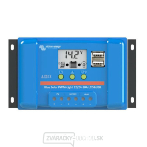 Solárny PWM regulátor Victron Energy 10A LCD a USB 12V/24V gallery main image