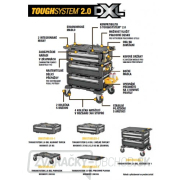 Skladovací systém TOUGHSYSTEM 2.0 DXL podvozok DeWALT DWST08530-1 Náhľad