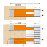 CMT Nastaviteľná 2-dielna drážkovacia fréza MAN - D150x14-28 d50 Z2+2 V2+2 ALU Náhľad