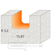 CMT C981 CORIAN rádiusová fréza s drážkou - D15,87 I12,7 R3,2 S=12 Náhľad