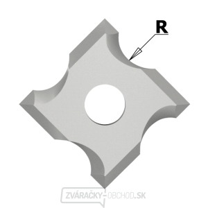 IGM N034 Tvrdá kovová žiletka s rádiusom - R2 mm MDF+ gallery main image