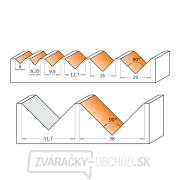 CMT C915 Fréza s V-drážkou 90° - D12,7x12,7 90° S=8 HW Náhľad