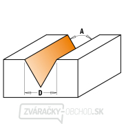 Fréza CMT C958 s V-drážkou - 60° D12,7x10 S=8 HW Náhľad