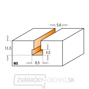 CMT C950 HW fréza na valcové drážky - D8,5x11,5 d5,6 L47 S=8 Z1, M5 Náhľad