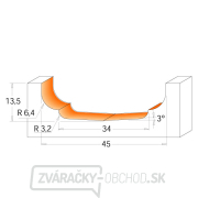 CMT C970 Predná fréza na výplne dverí - D45 d2=34 I13,5 R3,2-6,4 S=12 Náhľad