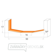 CMT C970 Predná fréza na výplne dverí - D50 d2=16 I17 A=10° S=12 Náhľad